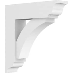3 in. x 16 in. x 16 in. Thorton Bracket with Traditional Ends, Standard Architectural Grade PVC Bracket