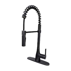Classic Series Single-Handle Pull-Down Spring Neck Sprayer Kitchen Faucet in Oil Rubbed Bronze