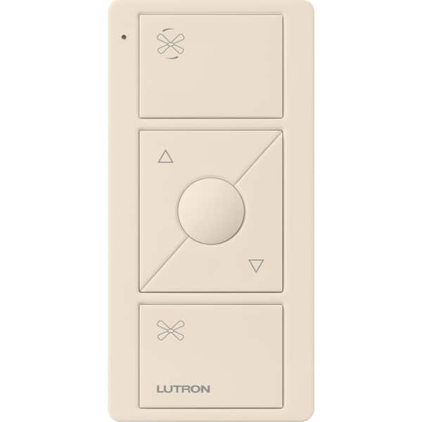 Lutron Pico Smart Remote for Caseta Smart Fan Speed Control, Light Almond (PJ2-3BRL-GLA-F01)