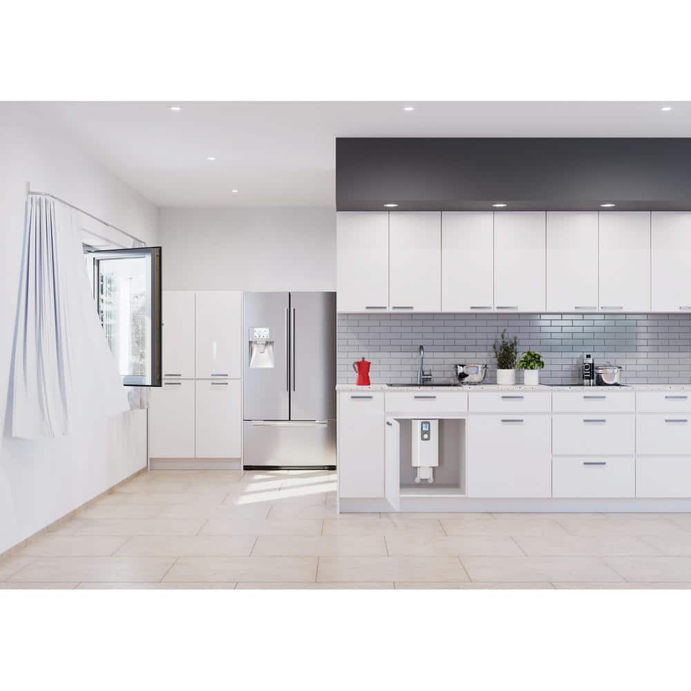 Compact White Electric Tankless Point-of-Use Water Heater