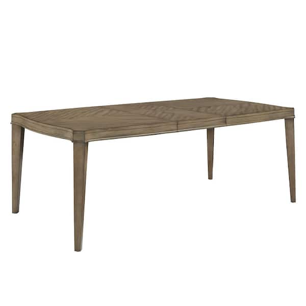 HomeSullivan 64-82 in. Rectangle Antique Taupe Wood Extending Dining Table