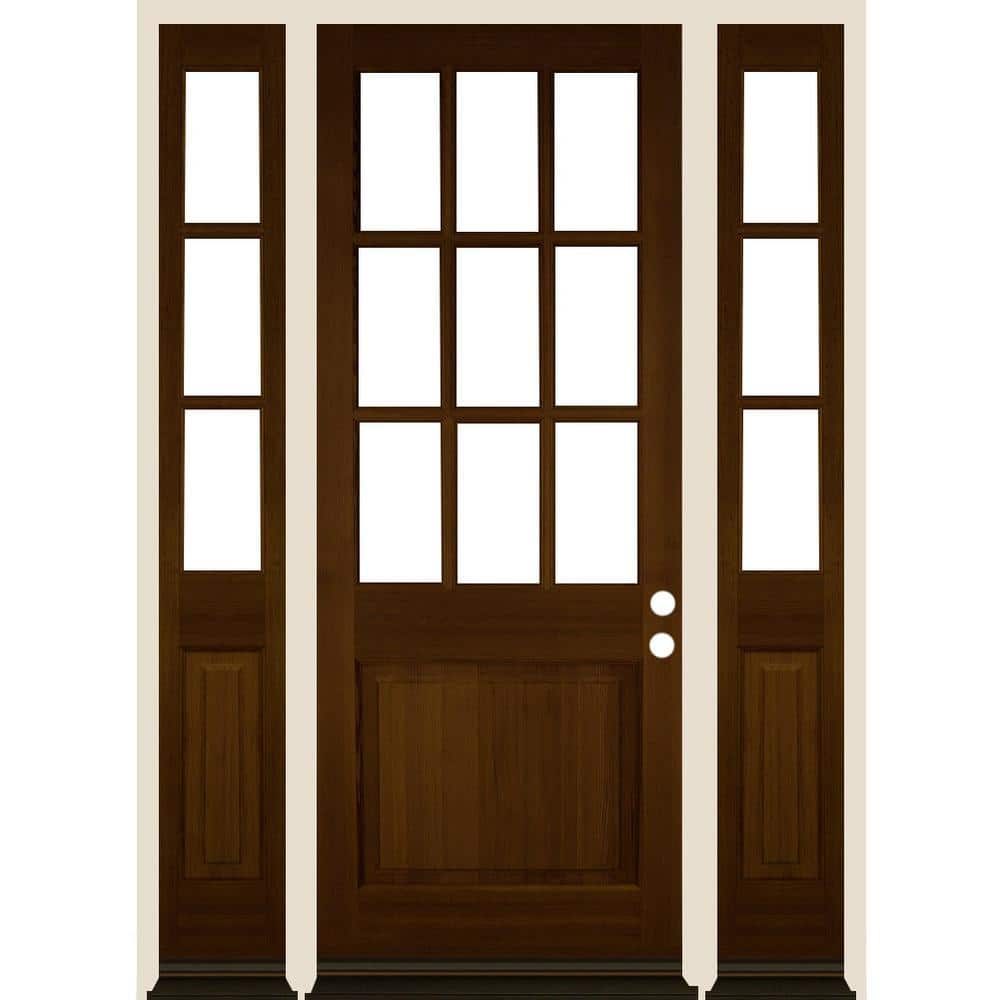 Krosswood Doors 64 In. X 96 In. 9-Lite With Beveled Glass Left Hand ...