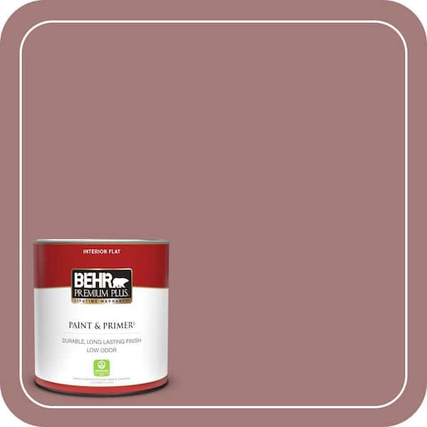 BEHR PREMIUM PLUS 1 qt. #ICC-108 Brandied Apple Flat Low Odor Interior Paint & Primer