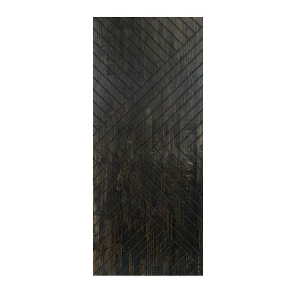 30 in. x 80 in. Hollow Core Charcoal Black Stained Pine Wood Interior Door Slab price history on PriceWatchPro