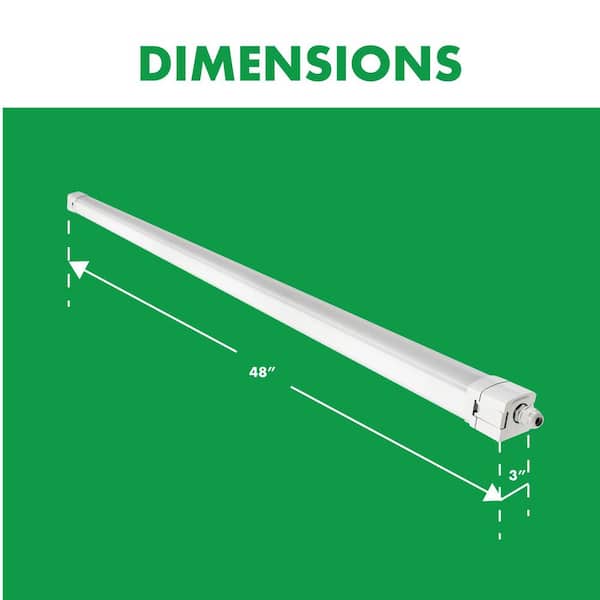 LEDone 8 ft. 100-Watt 11442 Lumen Dimmable White Vapor Tight
