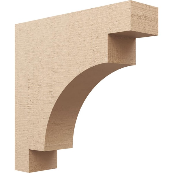 Ekena Millwork 9 in. x 36 in. x 36 in. Thin Mediterranean Rough Cedar Woodgrain TimberThane Corbel, Primed Tan