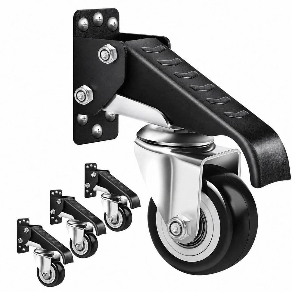 4 Pack Retractable Series Black Urethane Swivel Workbench Caster Kit with 600 lb Load Rating for Heavy Tables price history on PriceWatchPro