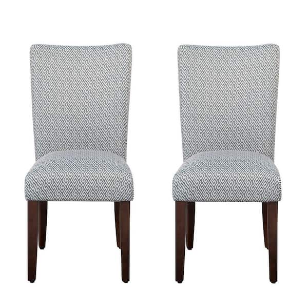Homepop Parsons Blue Shades Modern, Blue Patterned Upholstered Dining Chairs