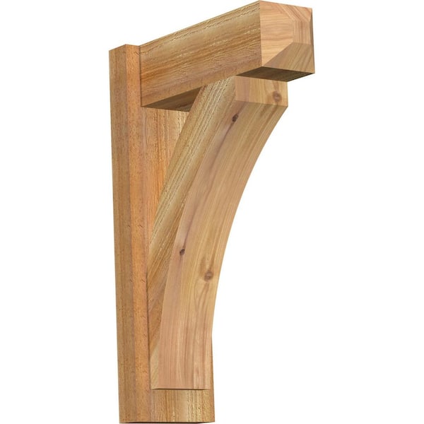 6 in. x 24 in. x 16 in. Western Red Cedar Thorton Craftsman Rough Sawn Outlooker