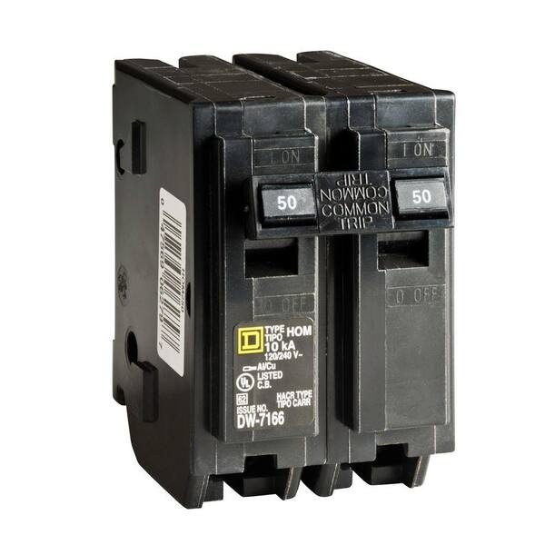 Square D Circuit Breaker Electrical Overload Protection 50 Amp 2 Pole 3 Pack New 