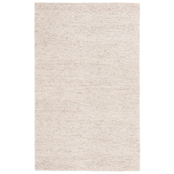 Natura 3 ft. x 5 ft. Ivory/Beige Patchy Solid Area Rug