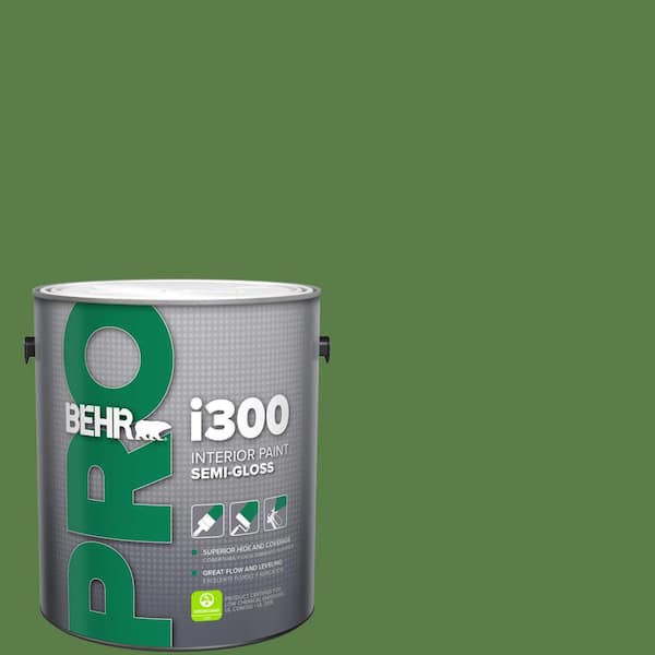 BEHR PRO 1 gal. #S-H-430 Mossy Green Semi-Gloss Interior Paint