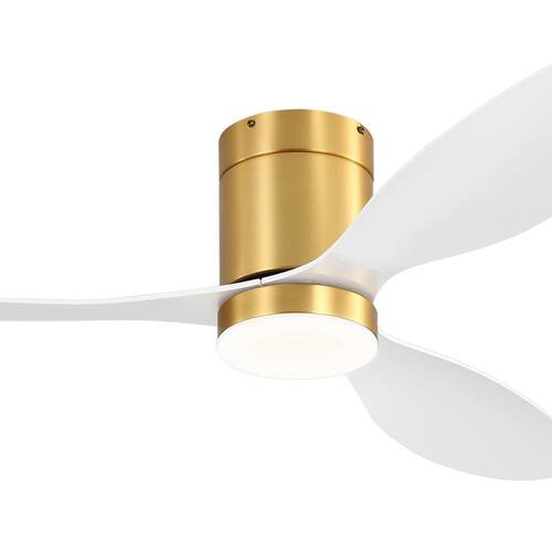 Barnn 52 in. Indoor Integrated LED Matte White Ceiling Fan with Remote and Light Included Sky Hog Ceiling Fans With Lights
