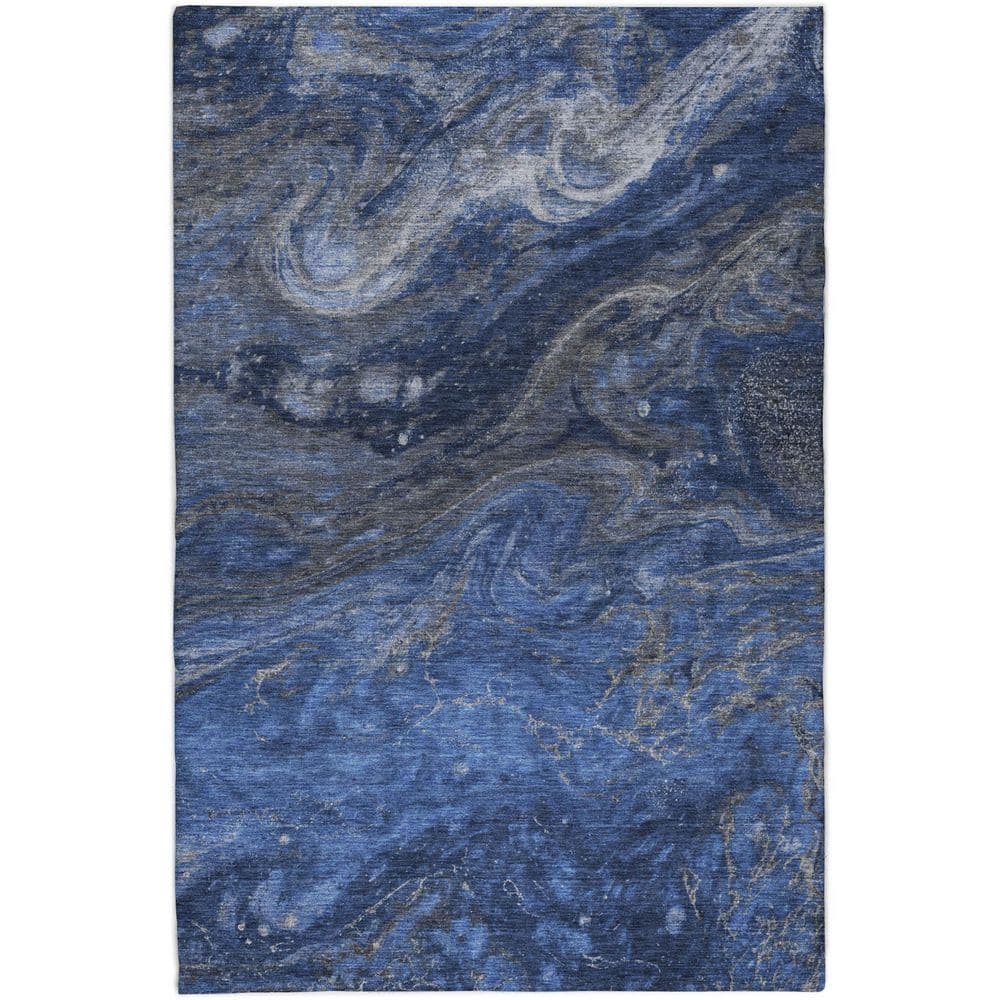 Dream Shag Premium Machine Washable Abstract ADS599 Blue 3 ft. x 5 ft. Area Rug price history on PriceWatchPro