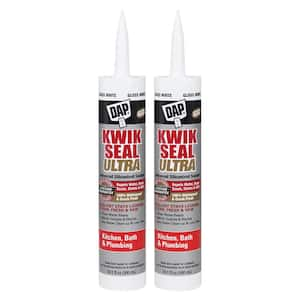 Kwik Seal Ultra 10.1 oz. White Advanced Siliconized Kitchen and Bath Caulk (2-Pack)