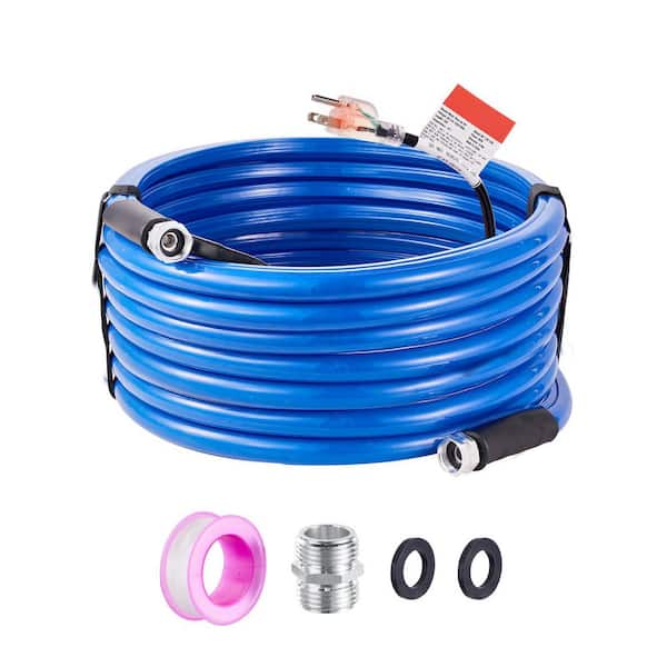 SKYSHALO 50 ft. Heated Water Hose for RV-Self-Regulating, Antifreeze to-45°F, BPA-Free, 5/8 in. I. D., 3/4 in. GHT Adapter
