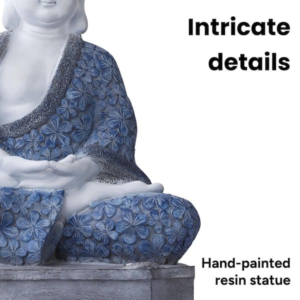 TECHKO Buddha Garden Statue with Solar Spotlight SG-802 - The Home