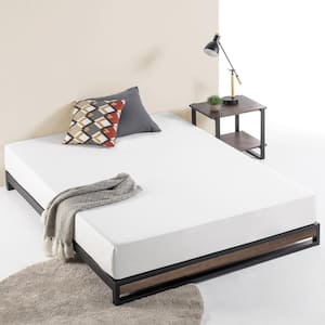 GOOD DESIGN Winner Suzanne Grey Wash Queen 6 in. Bamboo and Metal Platforma Bed Frame