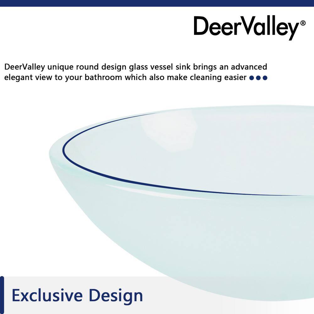 Frosted White Glass Circular Vessel Bathroom Sink