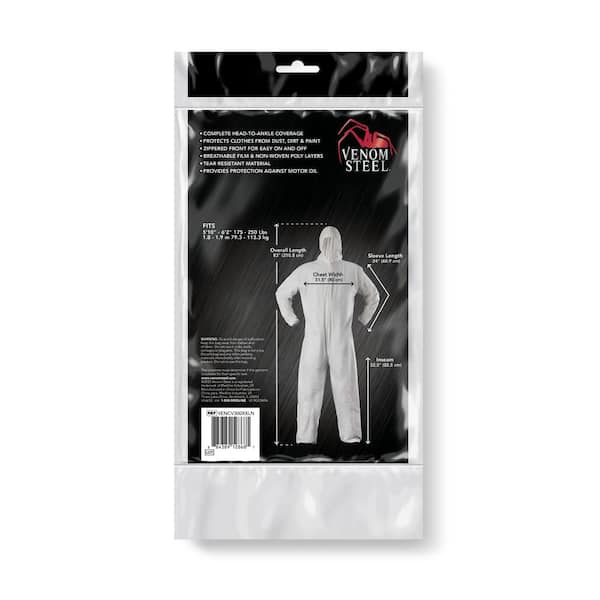 Venom Steel Heay-Duty Breathable Unisex L/XL White Microporous