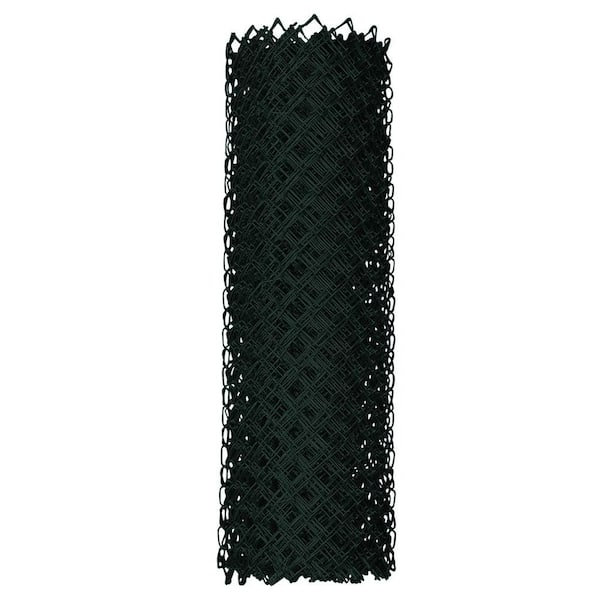 YARDGARD 4 ft. x 50 ft. 9-Gauge Galvanized Chain Link Fence Black Chain Link Fabric