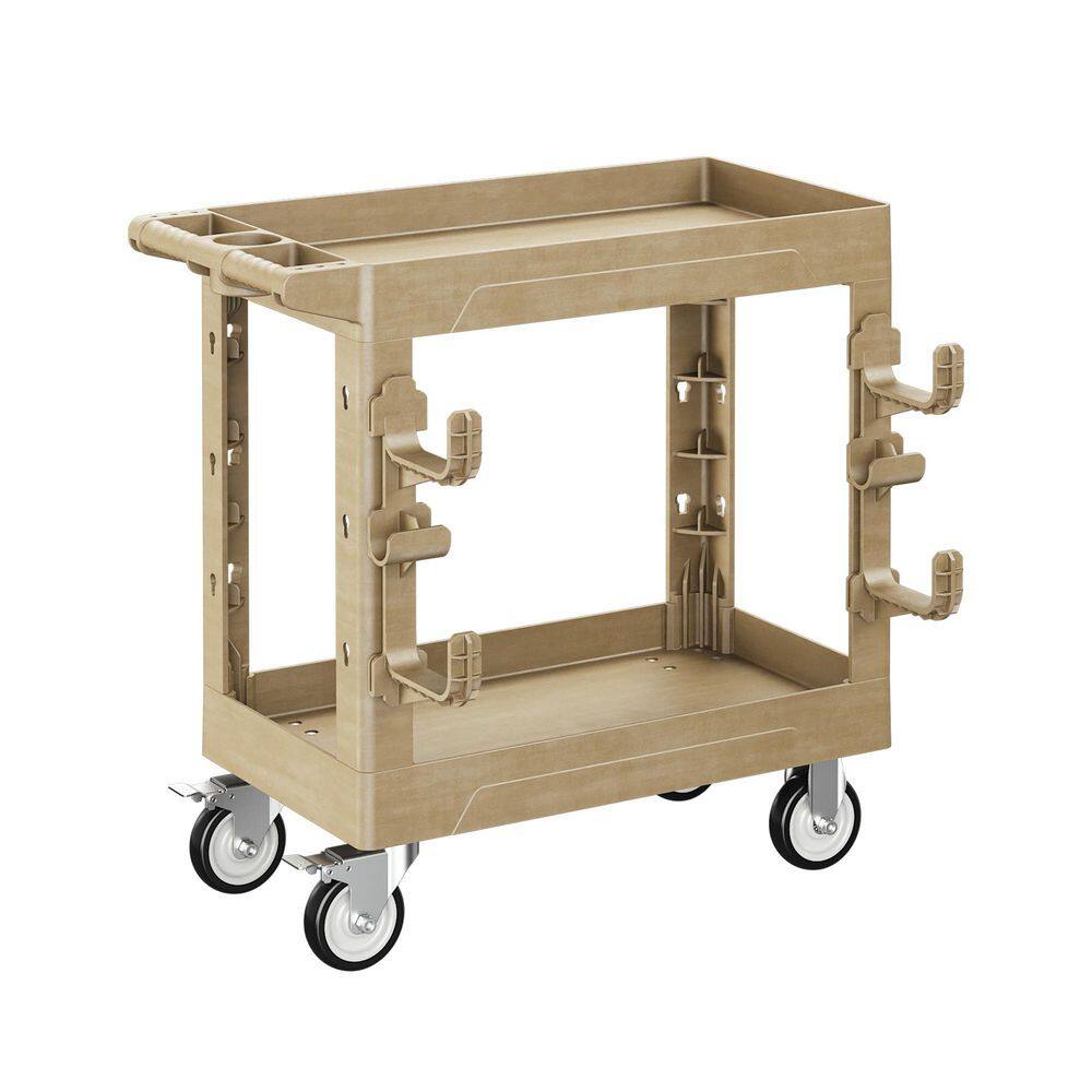 2-Tier Rolling Tool Cart with Wheels, Industrial Commercial/ Service Tool Cart, PP price history on PriceWatchPro