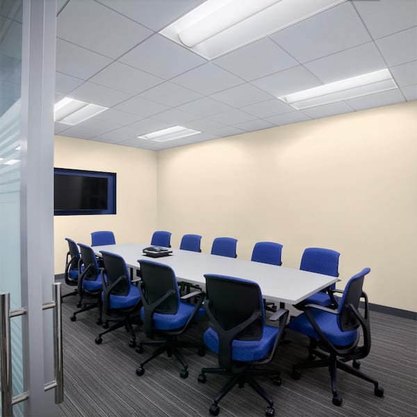 5 gal. #ICC-90 Butter Yellow Dead Flat Interior Paint