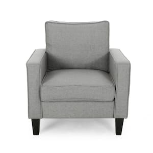 Beeman Grey Fabric Upholstered Club Chair