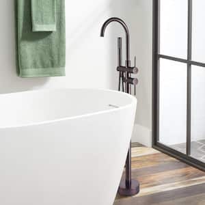 2-Handle Residentail Freestanding Bathtub Faucet with Hand Shower, Oil Rubbed Bronze