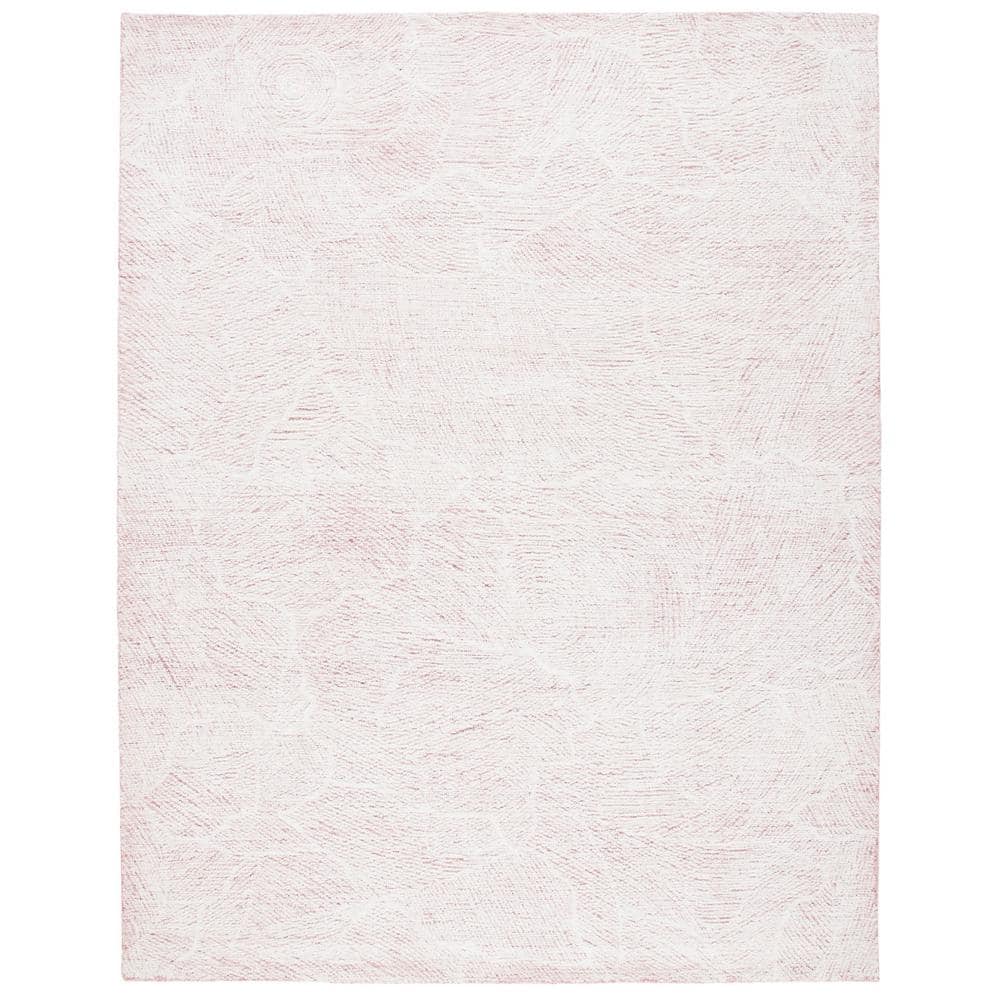 Ivory Floral 8' x 10' Handmade Wool Tufted Area Rug