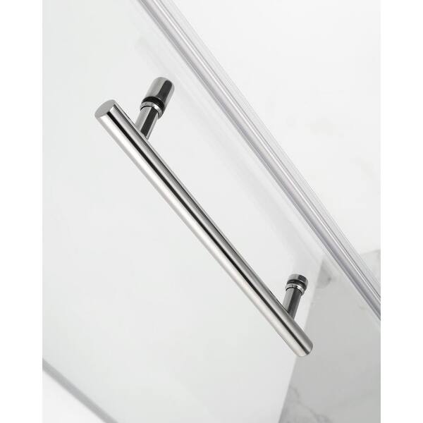 Aston Belmore 38.25 in. to 39.25 in. x 72 in. Frameless Hinged