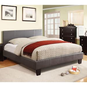 Zenna 63.25 in. W Gray Queen Wood Frame Platform Bed