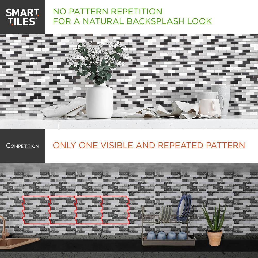 Milano Lino Brown and Gray Peel and Stick Backsplash Tile