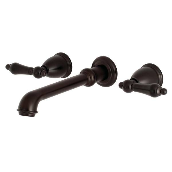 Kingston Brass English Country 2-Handle Wall Mount Roman Tub Faucet in Oil Rubbed Bronze (Valve Included)