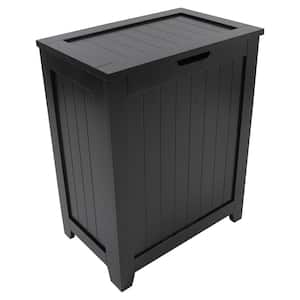 Contemporary Country Black Hamper with Wainscot Panels