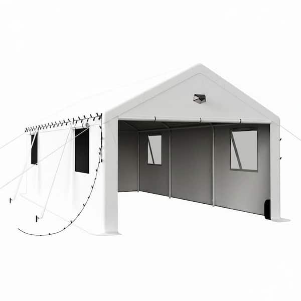 13 ft. x 25 ft. Portable Carport Canopy with Dual Roll-Up Zipper