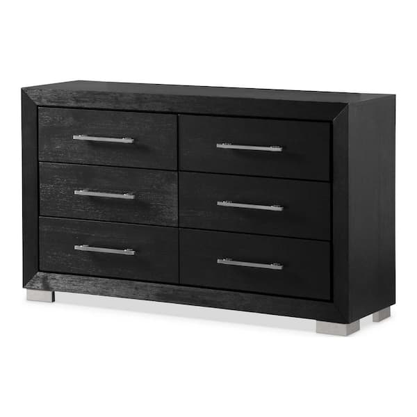 3 piece dresser set black Epic 3 Drawer Dresser with Interlocking Drawers main image 0