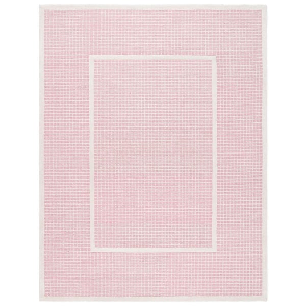 Boardered Tile Rug SAFAVIEH Pine 8 ft. x 10 ft. Pink/Ivory Border Tile Area Rug PNE503U-8 ...