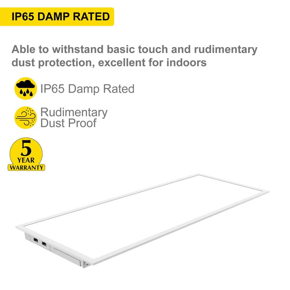 NuWatt 1x4 Dimmable LED Panel Light with Selectable Color and Wattage
