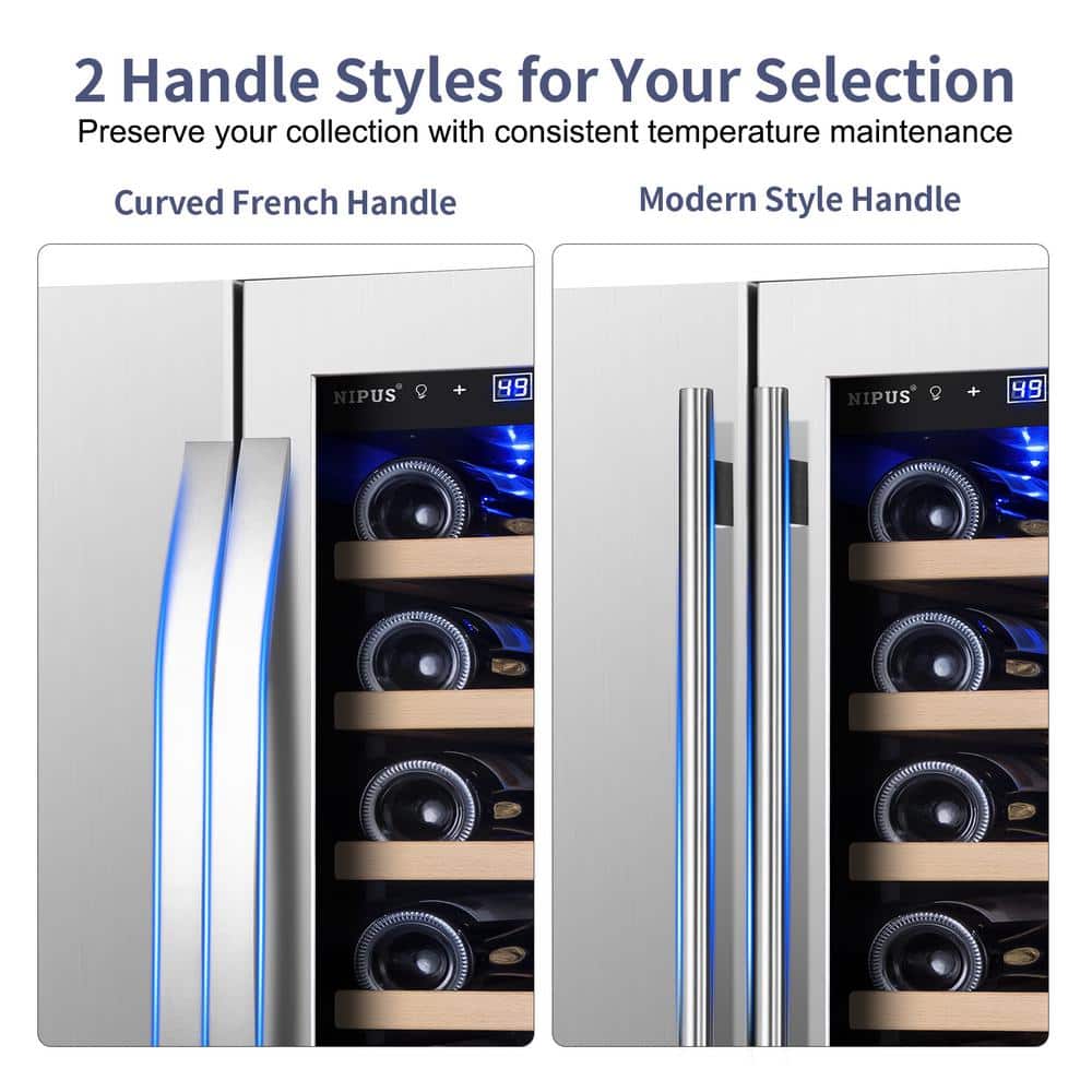 Silver Dual Zone 18 Bottle and 57 Can Wine and Beverage Refrigerator