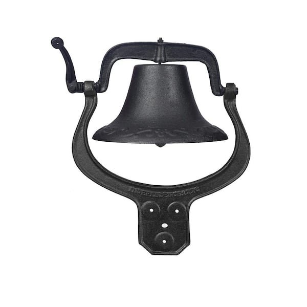 Amucolo Black Iron Wall Art Bell Dinner Bell, Door Bell, Large Cast