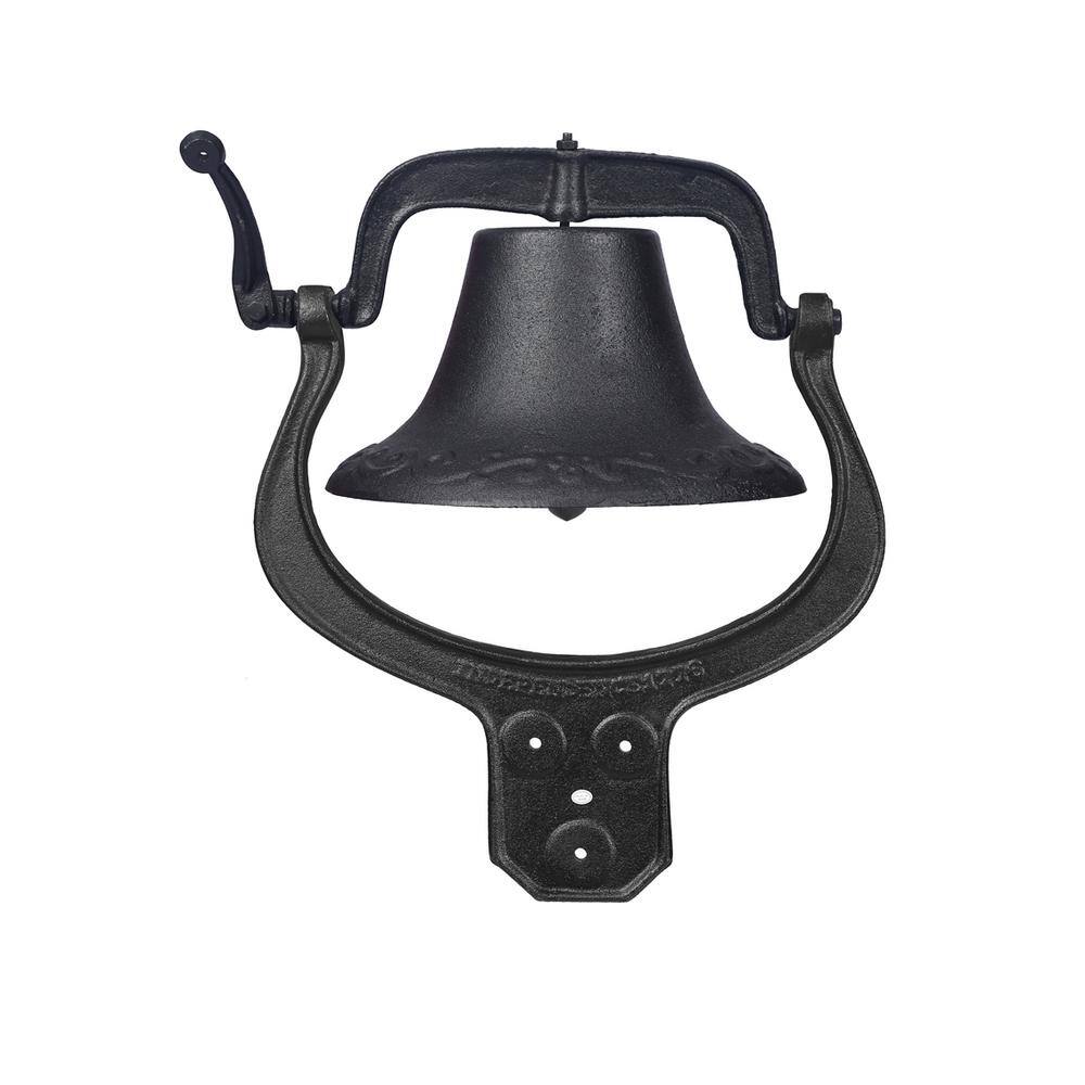 Amucolo Black Iron Wall Art Bell Dinner Bell, Door Bell, Large Cast GH
