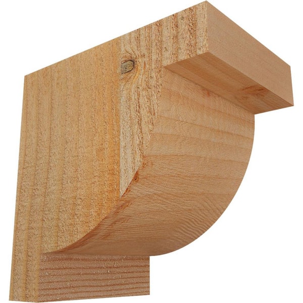 Ekena Millwork 4 in. x 6 in. x 6 in. Douglas Fir Alpine Rough Sawn Corbel