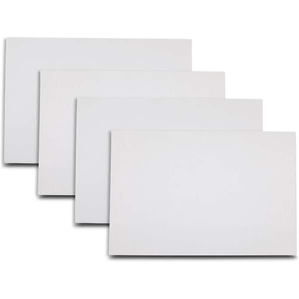 Ridges 18 in" x 12 in" White Reversible Vegan Leather Wipe Clean Placemat Set of 4