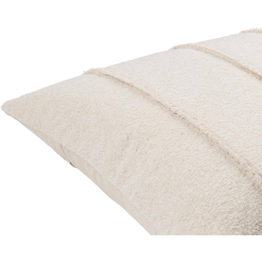 Mindy 18" Square Off-White Cotton Jute Pillow