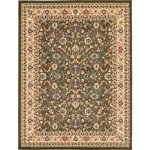 Unique Loom Sialk Hill Washington Green 9' 0 X 12' 0 Area Rug 3128762 