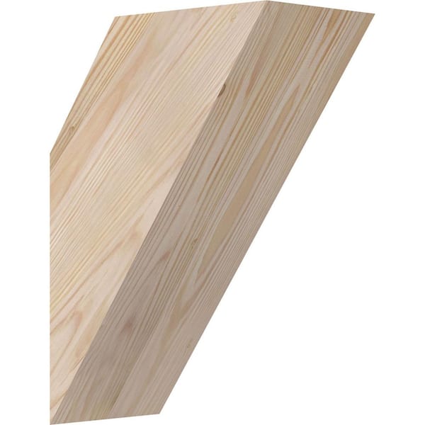 Ekena Millwork 5 1/2"W x 10"D x 14"H Traditional Smooth Knee Brace, Douglas Fir