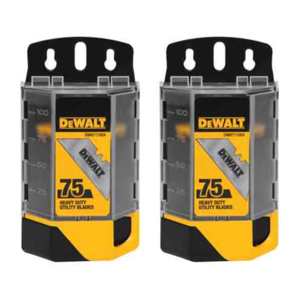 DEWALT Heavy-Duty Blades for Utility Knives (2-Pack) (150-Blades Total)