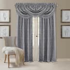 Silver Damask Blackout Curtain - 52 in. W x 95 in. L