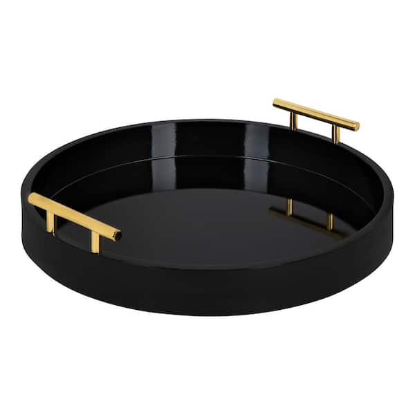 Kate and Laurel Lipton 18 in. x 3 in. x 18 in. Black Decorative Wall Shelf
